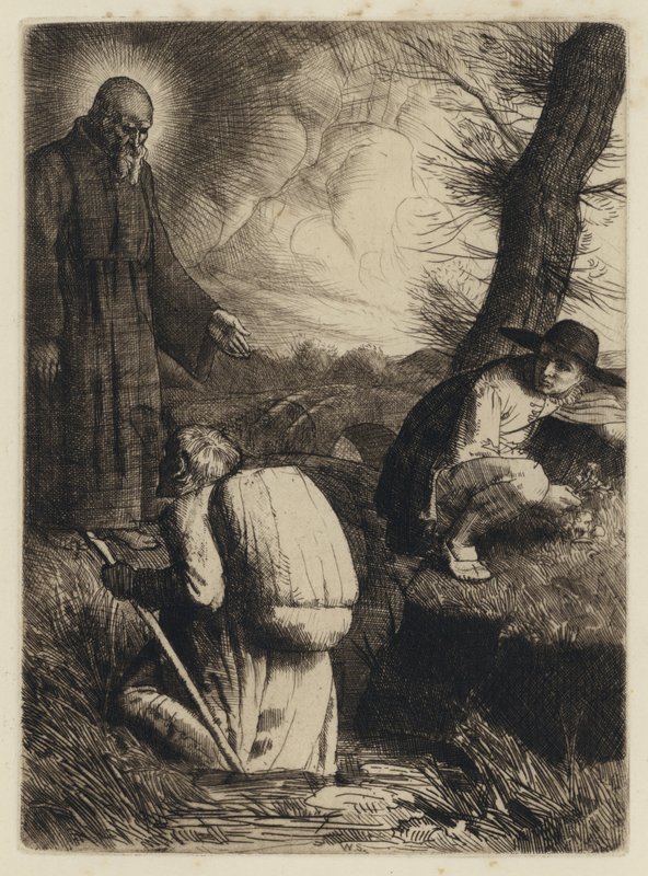 O Peregrino de Bunyan: O Pântano do Desânimo (gravura) de William (after) Strang