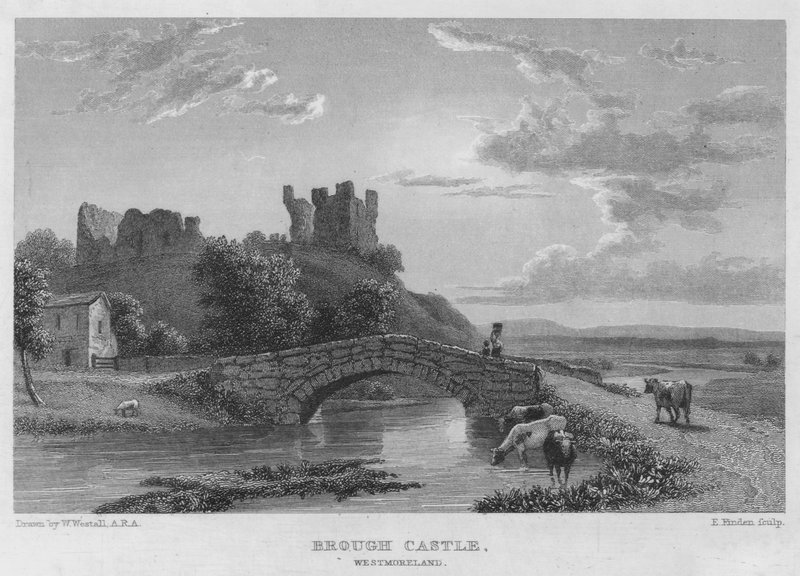 Brough Castle, Westmoreland (gravura) de William (after) Westall