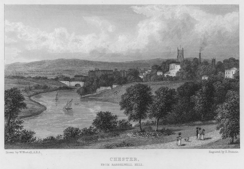 Chester, de Barrelwell Hill (gravura) de William (after) Westall