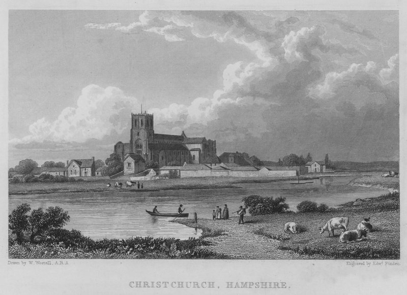 Christchurch, Hampshire (gravura) de William (after) Westall