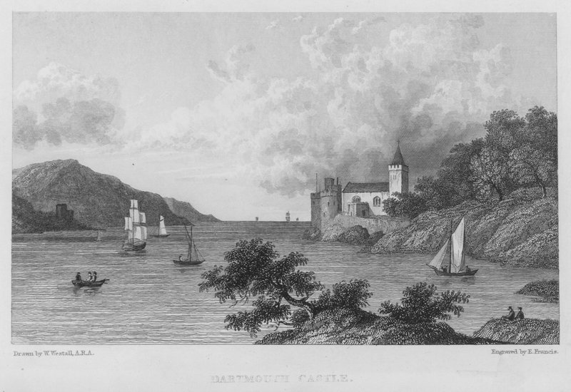 Castelo de Dartmouth (gravura) de William (after) Westall