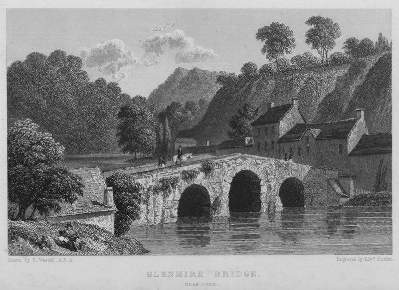 Ponte Glenmire, perto de Cork (gravura) de William (after) Westall