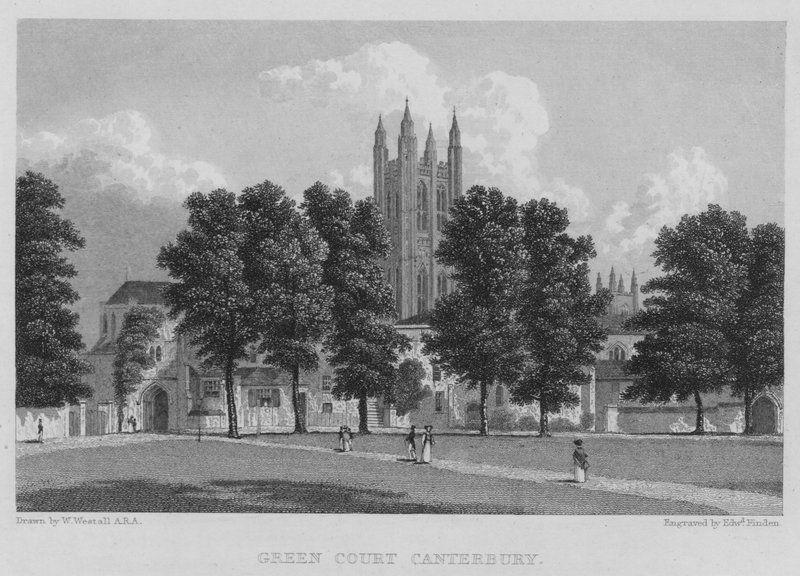 Corte Verde, Canterbury (gravura) de William (after) Westall
