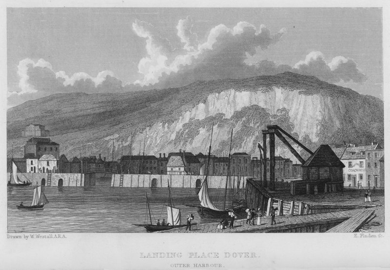 Landing Place, Dover, Outer Harbour (gravação) de William (after) Westall