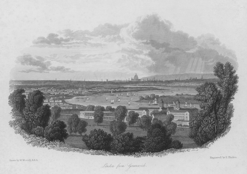 Londres de Greenwich (gravura) de William (after) Westall