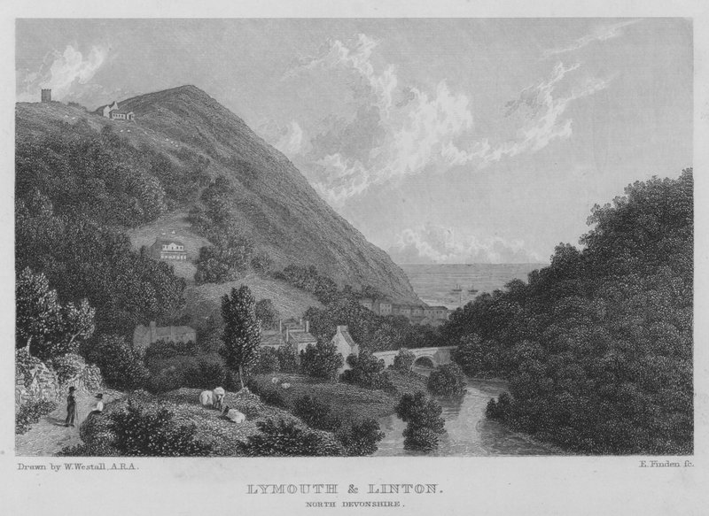 Lymouth e Linton, North Devonshire (gravura) de William (after) Westall