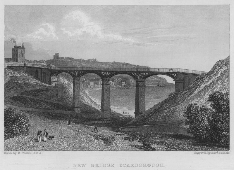 Nova Ponte, Scarborough (gravura) de William (after) Westall