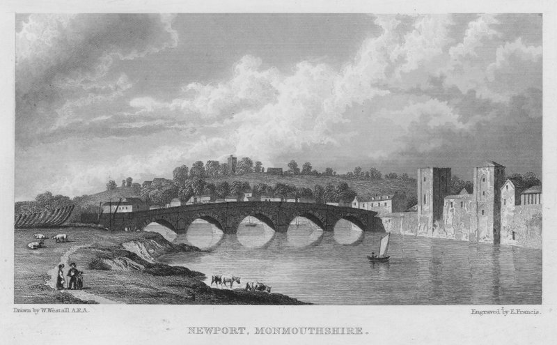 Newport, Monmouthshire (gravura) de William (after) Westall