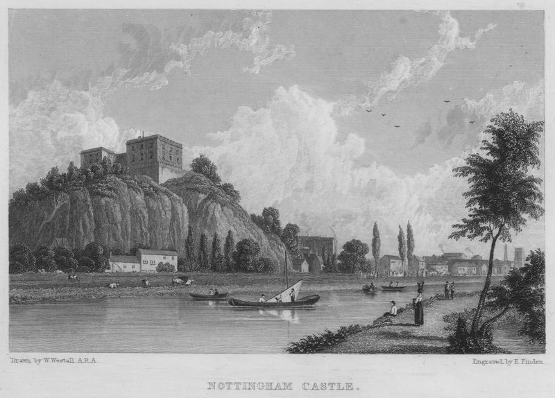 Castelo de Nottingham (gravura) de William (after) Westall