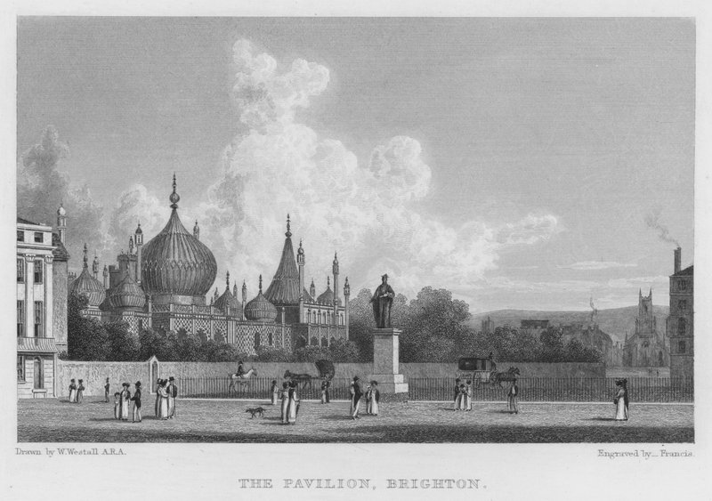 O Pavilhão, Brighton (gravura) de William (after) Westall