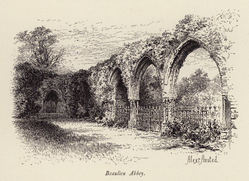 Abadia de Beaulieu (gravura) de William Alexander Ansted
