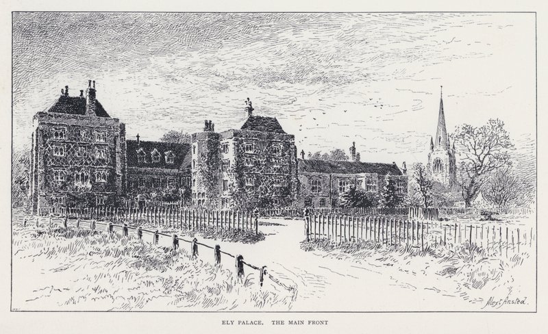 Palácio Ely, A Frente Principal (gravura) de William Alexander Ansted