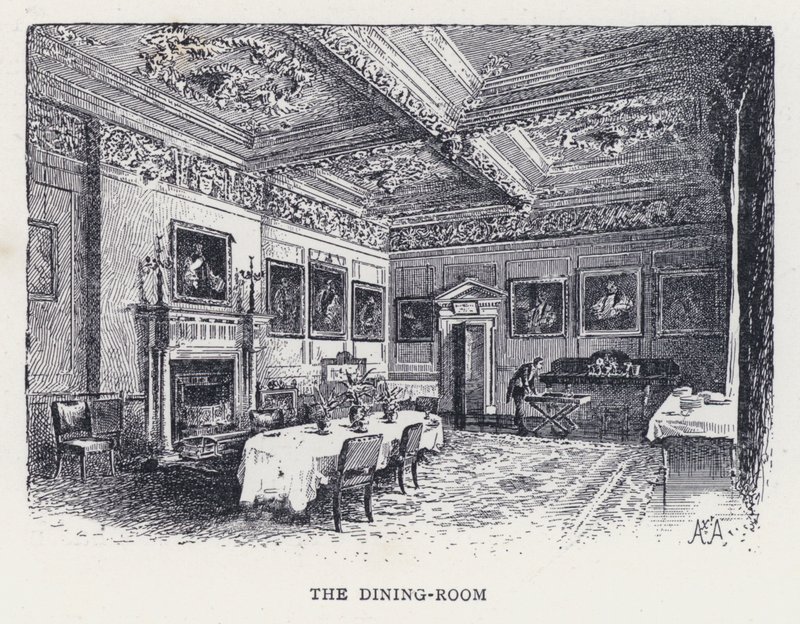 A Sala de Jantar (gravura) de William Alexander Ansted