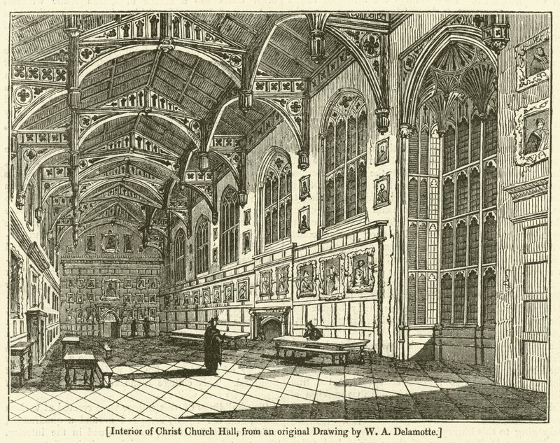 Interior, de, igreja christ, corredor de William Alfred Delamotte