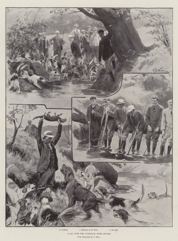 Um dia com os cães da raça Otter de William Barnes Wollen