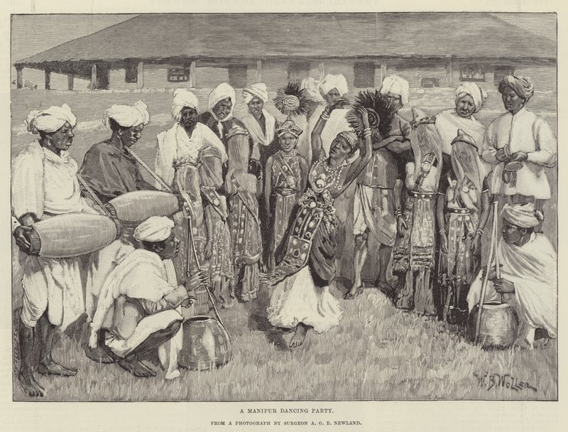 Uma festa de dança Manipur de William Barnes Wollen