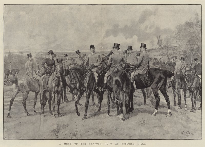 Uma reunião da caça de Grafton em Astwell Mills de William Barnes Wollen