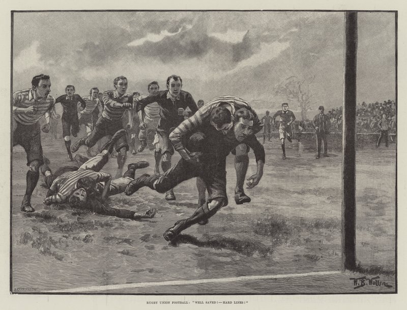 Rugby Union Football, bem salvo! Linhas duras! de William Barnes Wollen