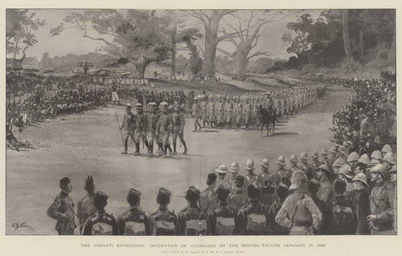 A Expedição Ashanti, Ocupação de Coomassie pelas Tropas Britânicas, 17 de janeiro de 1896 de William Barnes Wollen