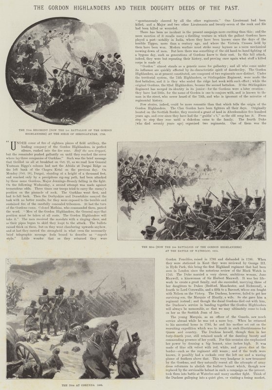 Os Highlanders de Gordon e suas ações duras do passado de William Barnes Wollen
