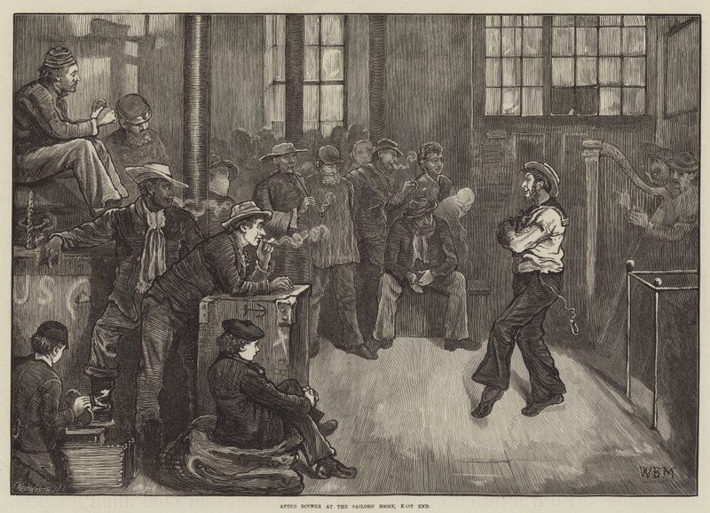 Depois do jantar na casa dos marinheiros, East End de William Bazett Murray