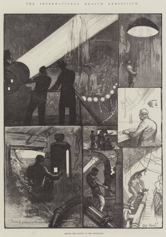 A exposição internacional da saúde, atrás das cenas nas fontes de William Bazett Murray
