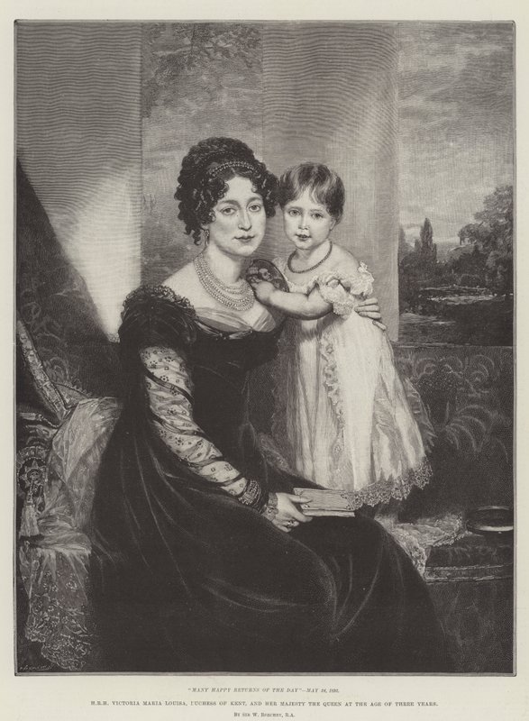 SAR Maria Maria Luisa, Duquesa de Kent e Sua Majestade a Rainha aos Três Anos de William Beechey
