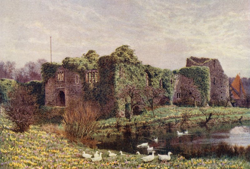 Castelo de Allington (litografia a cores) de William Biscombe Gardner