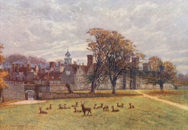 Knole House (litografia a cores) de William Biscombe Gardner