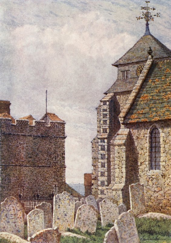 Igreja de Minster, Ilha de Sheppey (litografia a cores) de William Biscombe Gardner