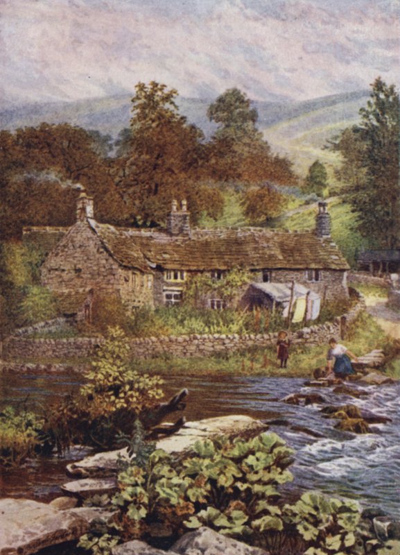 Casa de campo velha no Wye, Monsal Dale de William Biscombe Gardner