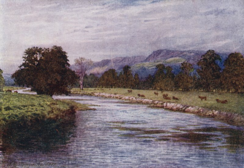 No Derwent, Chatsworth Park (cor litho) de William Biscombe Gardner