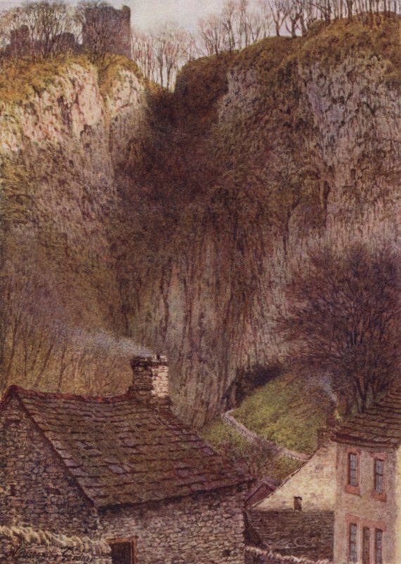 Castelo de Peveril, Peak Cavern Gorge, Castleton de William Biscombe Gardner