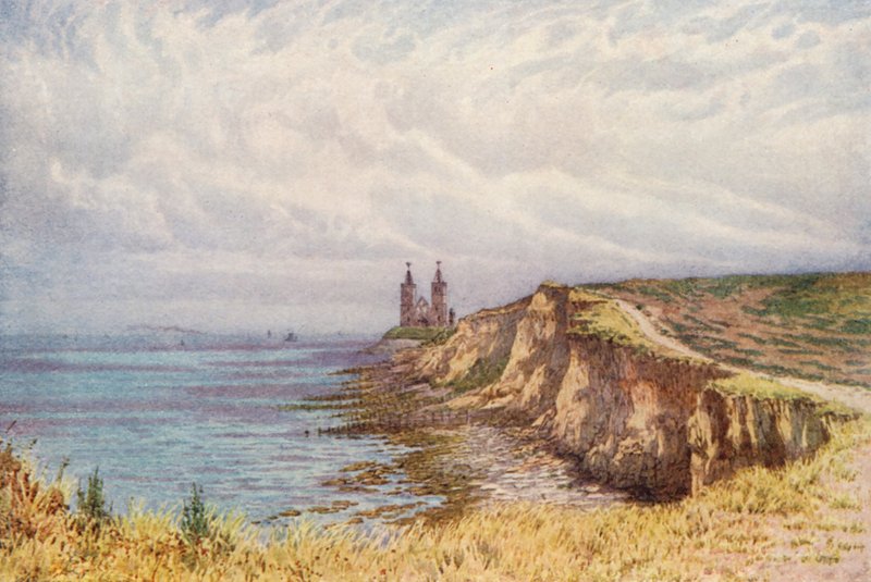 Reculver from the West (litografia a cores) de William Biscombe Gardner