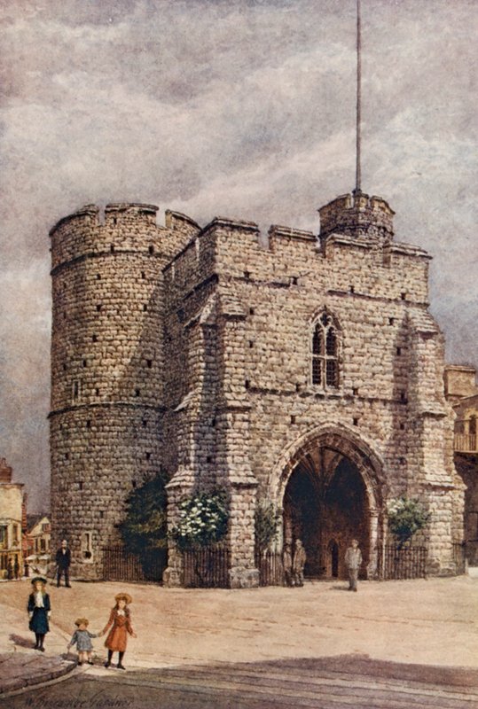 Westgate, Canterbury (litografia a cores) de William Biscombe Gardner
