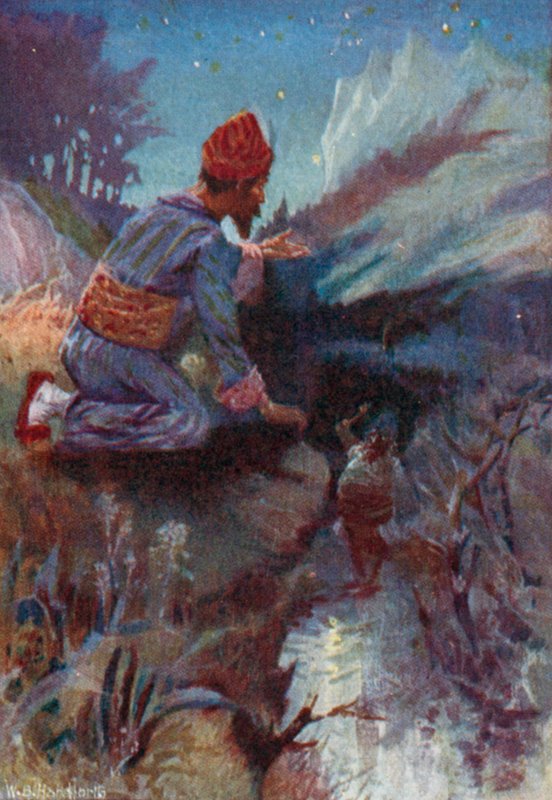 Ilustração para Vathek, An Arabian Tale, de William Beckford (lito colorido) de William Bradshaw Handforth