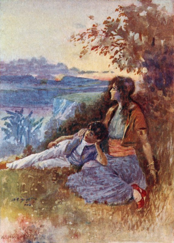 Ilustração para Vathek, An Arabian Tale, de William Beckford (lito colorido) de William Bradshaw Handforth