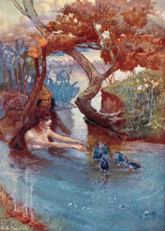 Ilustração para Vathek, An Arabian Tale, de William Beckford (lito colorido) de William Bradshaw Handforth