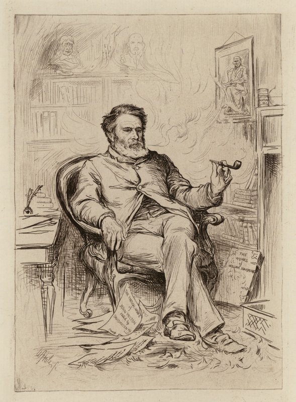 David Masson, Professor de Retórica e Literatura Inglesa (gravura) de William Brassey (after) Hole