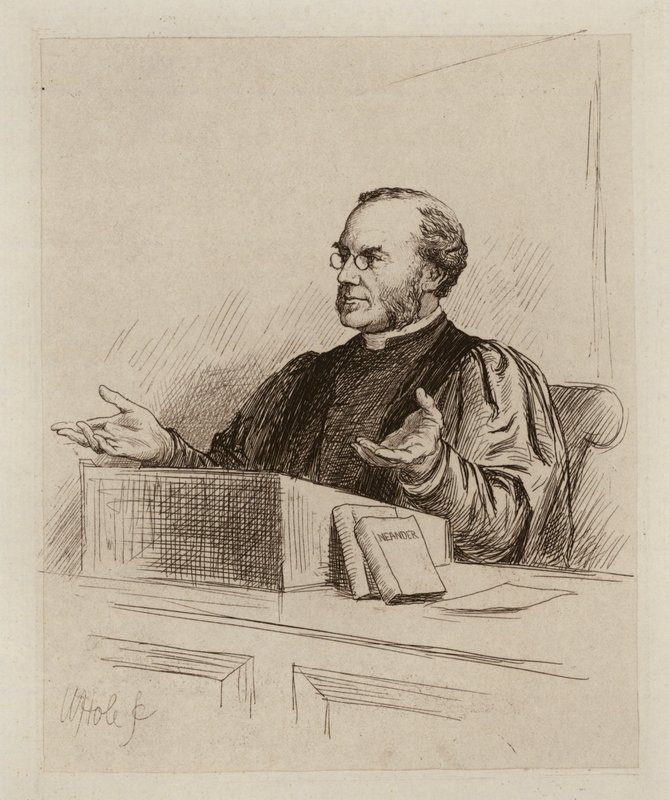 Malcolm Campbell Taylor, Professor de Divindade e História Eclesiástica (gravura) de William Brassey (after) Hole