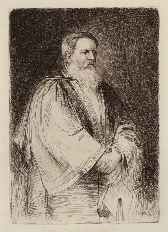 Sir Stafford Henry Northcote, Lord Retor (gravura) de William Brassey (after) Hole