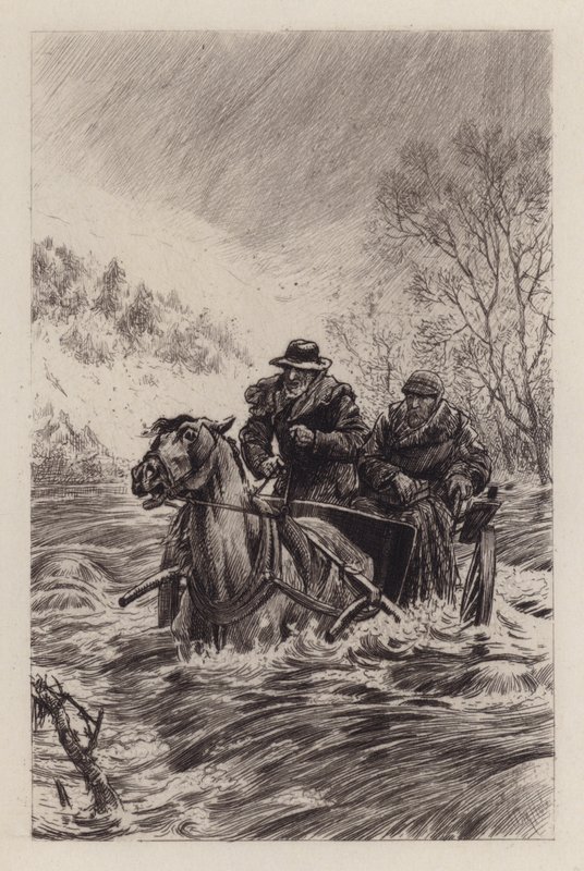 Através da Inundação (gravura) de William Brassey (after) Hole