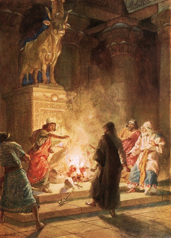 Um profeta de Deus denuncia a idolatria de Jeroboão de William Brassey Hole