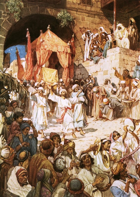 David trazendo a arca para Jerusalém de William Brassey Hole
