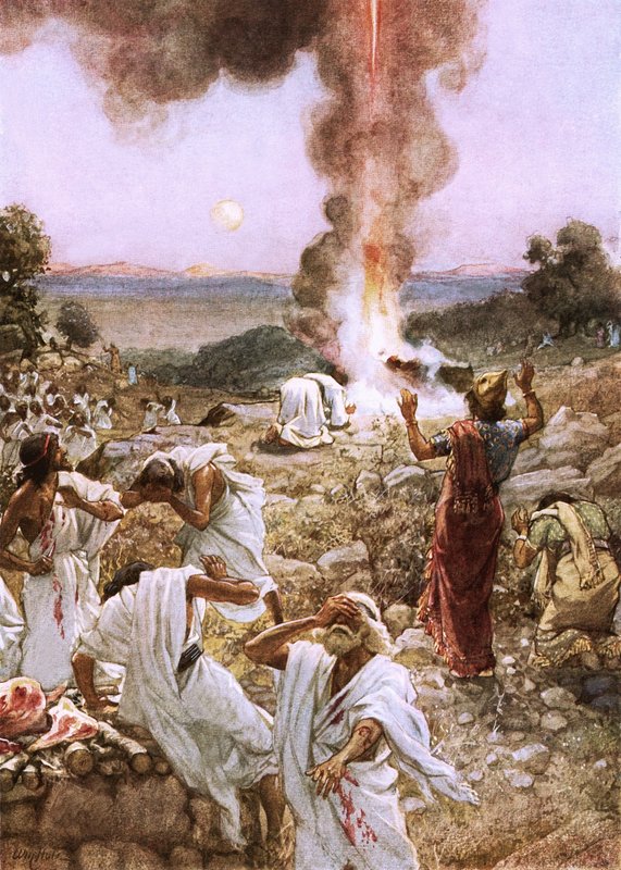 O sacrifício de Elias no Monte Carmelo de William Brassey Hole