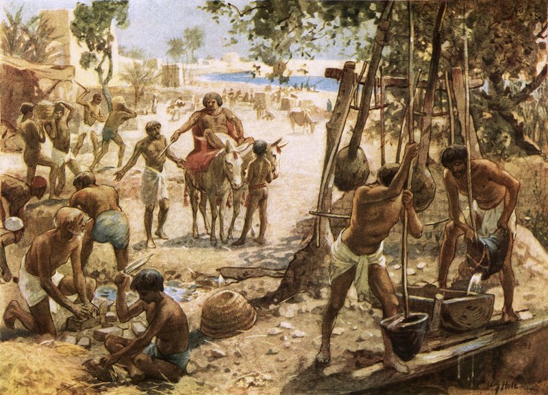 Israelitas fazendo tijolos no Egito de William Brassey Hole