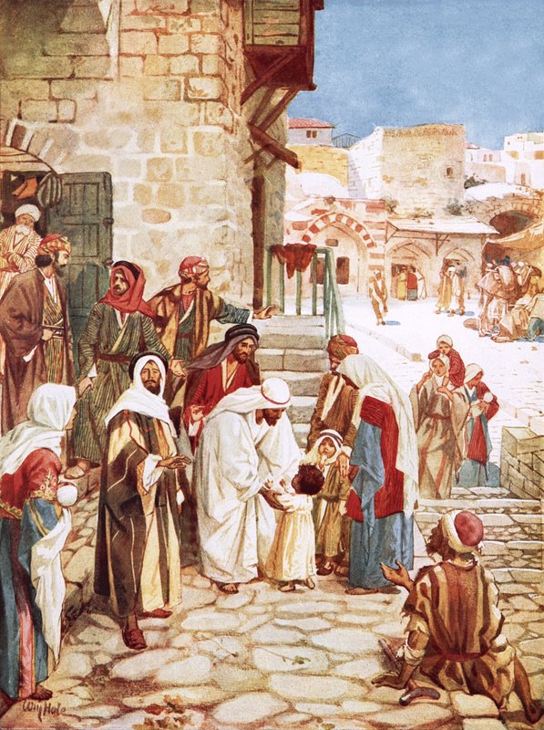 Jesus abençoando criancinhas de William Brassey Hole