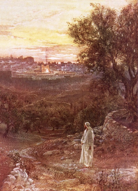 Jesus no Monte das Oliveiras de William Brassey Hole
