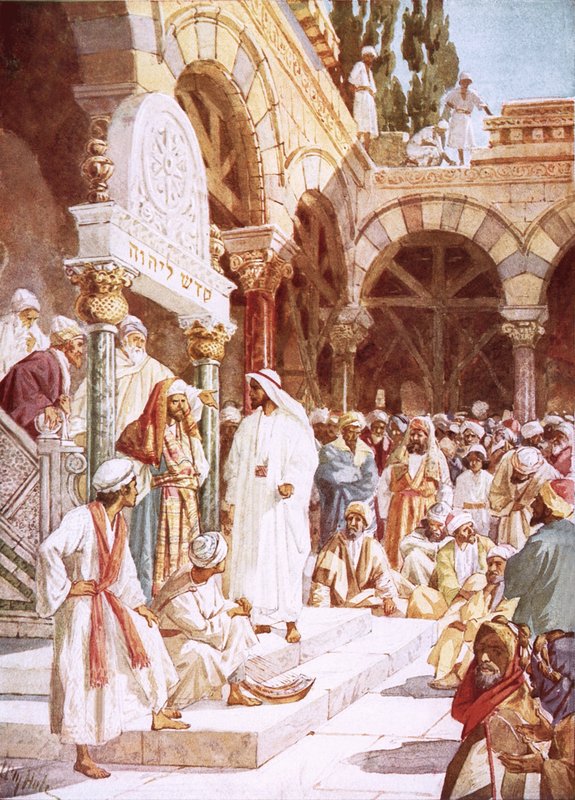 Jesus pregando no Templo de William Brassey Hole