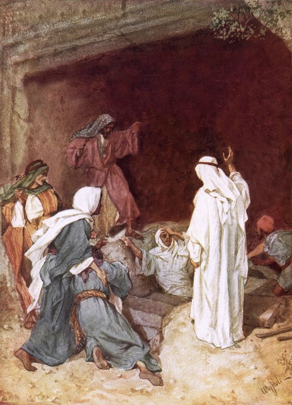 Jesus ressuscitando Lázaro dos mortos de William Brassey Hole